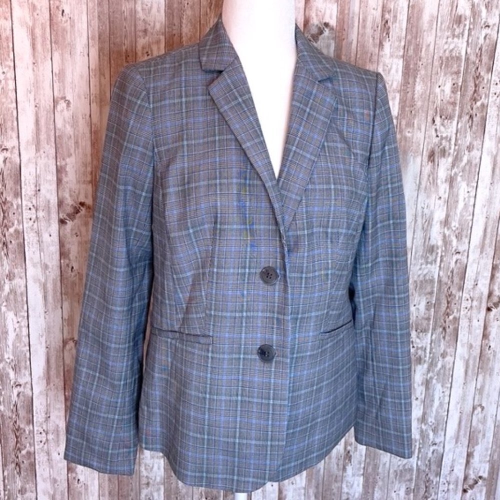Talbots NWT Gray and Blue Blazer size 4